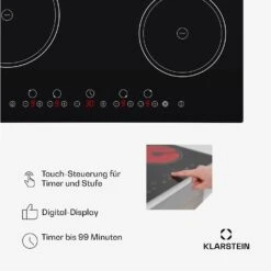 [Wiederverpackt] Virtuosa Glaskeramik-Kochfeld -Klarstein 10029239 de 0005 usp