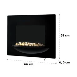 [Gebraucht] Feuerschale Elektro-Wandkamin -Klarstein 10031557 yy 0006 logo Klarstein Feuerschale Wandkamin 1800 W schwarz