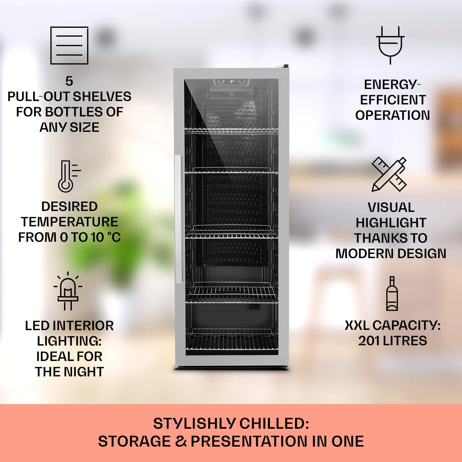 Beersafe 6XL Getränkekühlschrank Mit Glastür 201 Liter 2 Beersafe 6XL Getränkekühlschrank Mit Glastür 201 Liter – Bild 2