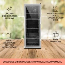 Beersafe 6XL Getränkekühlschrank Mit Glastür 201 Liter 12 Beersafe 6XL Getränkekühlschrank Mit Glastür 201 Liter -Klarstein 10031930 uk 0005 usp