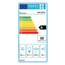[Gebraucht] Annabelle 60 Dunstabzugshaube -Klarstein 10032684 energy label