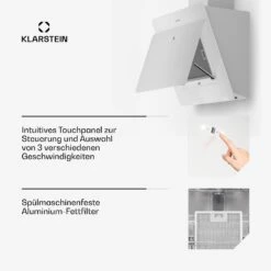 [Wiederverpackt] Aurica 60 Dunstabzugshaube Kopffrei -Klarstein 10032765 de 0006 usp