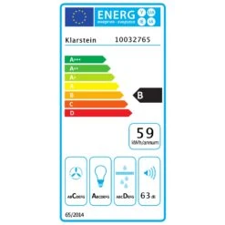 [Wiederverpackt] Aurica 60 Dunstabzugshaube Kopffrei -Klarstein 10032765 energy label