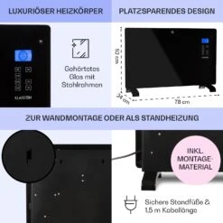 [Wiederverpackt] Norderney Konvektorheizung -Klarstein 10032789 de 0006 usp