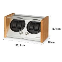 [Wiederverpackt] Hanoi Uhrenbeweger 4 Uhren -Klarstein 10032798 yy 0008 logo Klarstein Hanoi 4 Uhrenbeweger 4 Uhren bambus