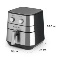 AeroVital Heißluftfritteuse -Klarstein 10032848 yy 0010 logo Klarstein AeroVital Heissluftfritteuse silber reedit