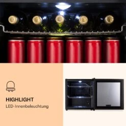 Beersafe L Onyx Getränkekühlschrank Mit Glastür 47 Liter -Klarstein 10032870 de 0004 logo