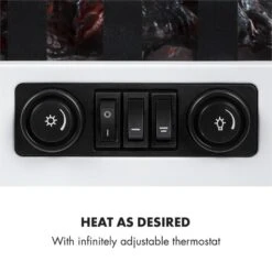 [Gebraucht] Innsbruck Elektrokamin 1000/2000W Thermostat -Klarstein 10033093 yy 0004 logo Klarstein Innsbruck Elektrischer Kamin weiss