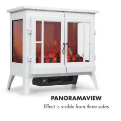 [Gebraucht] Innsbruck Elektrokamin 1000/2000W Thermostat -Klarstein 10033093 yy 0006 logo Klarstein Innsbruck Elektrischer Kamin weiss