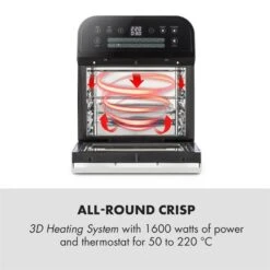 AeroVital Cube Heißluftfritteuse -Klarstein 10033248 yy 0003 logo Klarstein AeroVital Cube Heissluftfritteuse schwarz reedit