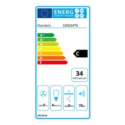 [Wiederverpackt] Contempo Unterbau-Dunstabzugshaube -Klarstein 10033470 energy label