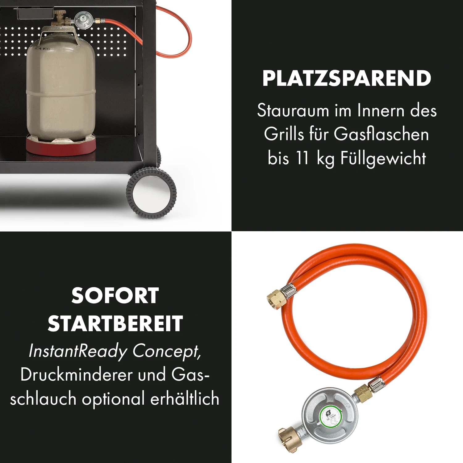 Hot & Hot Gasgrill 8,5kW Schwarz 5 Hot & Hot Gasgrill 8,5kW Schwarz – Bild 5