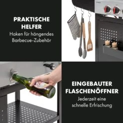 Hot & Hot Gasgrill 8,5kW Schwarz 17 Hot & Hot Gasgrill 8,5kW Schwarz -Klarstein 10033534 de 0006 logo 1