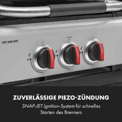 Hot & Hot Gasgrill 8,5kW Schwarz 21 Hot & Hot Gasgrill 8,5kW Schwarz -Klarstein 10033534 de 0010 logo 1