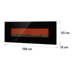 [Wiederverpackt] Lausanne Long Elektrokamin -Klarstein 10034251 yy 0007 logo Klarstein Lausanne Long Elektrischer Kamin schwarz