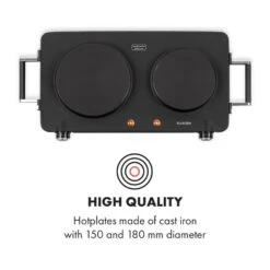 Cookorama Doppelkochplatte 9 Cookorama Doppelkochplatte -Klarstein 10034573 yy 0003 logo Klarstein Cookorama Doppelkochplatte schwarz