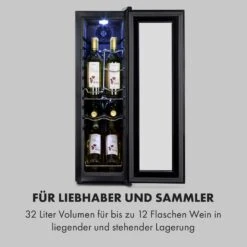 Shiraz 12 Slim Uno Weinkühlschrank 12 Shiraz 12 Slim Uno Weinkühlschrank -Klarstein 10034625 de 0004 logo