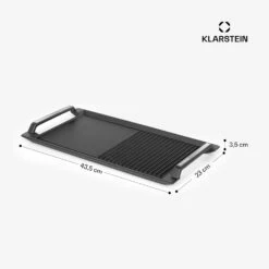 Delicatessa Grill Pan Grillplatte 9 Delicatessa Grill Pan Grillplatte -Klarstein 10034722 yy 0011 dimensions