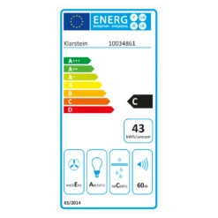 Capannina Unterbau-Dunstabzugshaube -Klarstein 10034861 energy label