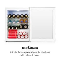 Beersafe XL Crystal White Getränkekühlschrank Mit Glastür 60 Liter 13 Beersafe XL Crystal White Getränkekühlschrank Mit Glastür 60 Liter -Klarstein 10034892 de 0004 logo