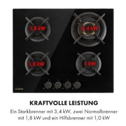 [Gebraucht] Goldflame 4 Gaskochfeld -Klarstein 10034972 de 0006 logo 1
