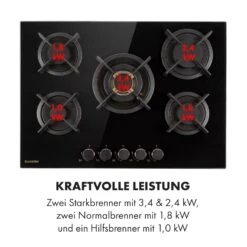 [Wiederverpackt] Goldflame 5 Gaskochfeld -Klarstein 10034973 de 0006 logo