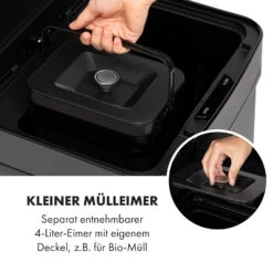 [Gebraucht] Touchless Black Stainless Steel Müllsammler -Klarstein 10035097 de 0004 logo 1