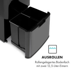 [Wiederverpackt] Touchless Black Stainless Steel Müllsammler -Klarstein 10035097 de 0005 logo