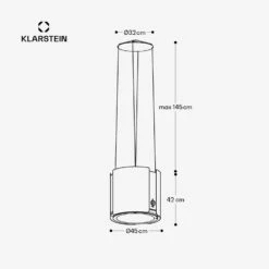 [Wiederverpackt] Skyfall Inselhaube -Klarstein 10035378 yy 0011 dimensions