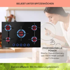 [Gebraucht] Illuminosa 5 Gaskochfeld -Klarstein 10035465 de 0003 usp