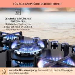 [Gebraucht] Illuminosa 5 Gaskochfeld -Klarstein 10035465 de 0005 usp
