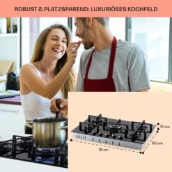 [Gebraucht] Illuminosa 5 Gaskochfeld -Klarstein 10035465 de 0006 usp