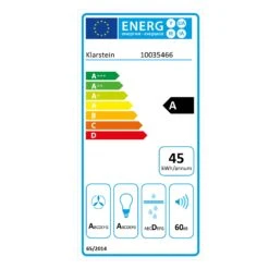 [Wiederverpackt] Balzac Silent 60 Dunstabzugshaube Kopffrei -Klarstein 10035466 energy label 1