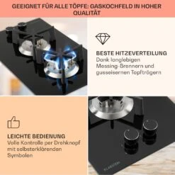 [Gebraucht] Trifecta Domino Gaskochfeld -Klarstein 10035468 de 0004 usp