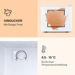 [Wiederverpackt] Pretty Cool Make-Up-Kühlschrank Apricot -Klarstein 10035625 de 0005 logo