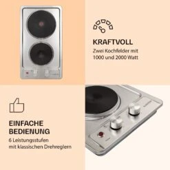 [Wiederverpackt] Appetito Domino Elektrokochfeld -Klarstein 10035700 de 0003 logo