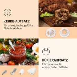 [Wiederverpackt] Mighty Mince Elektrischer Fleischwolf -Klarstein 10036478 de 0004 logo 1