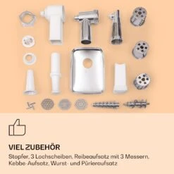 [Wiederverpackt] Mighty Mince Elektrischer Fleischwolf -Klarstein 10036478 de 0007 logo 1