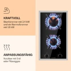 [Gebraucht] Goldflame Domino Prime Gaskochfeld -Klarstein 10037806 de 0004 logo