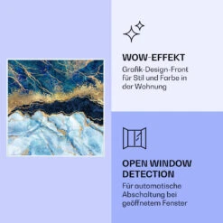 [Wiederverpackt] Wonderwall Air Art Smart Infrarotheizung Mit Bild Blauer Marmor -Klarstein 10037828 de 0006 logo