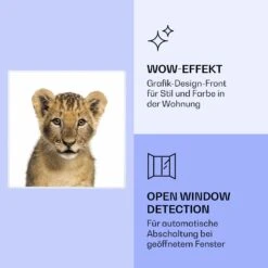 [Wiederverpackt] Wonderwall Air Art Smart Infrarotheizung Mit Bild Löwe -Klarstein 10037834 de 0006 logo