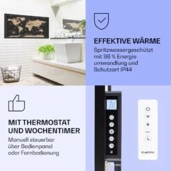 [Wiederverpackt] Wonderwall Air Art Smart Infrarotheizung Mit Bild Nachtkarte -Klarstein 10037875 de 0004 logo