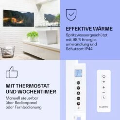 [Wiederverpackt] Wonderwall Air Art Smart Infrarotheizung Mit Bild Bergstraße -Klarstein 10037902 de 0004 logo
