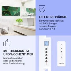 [Wiederverpackt] Wonderwall Air Art Smart Infrarotheizung Mit Bild Grüne Linie -Klarstein 10037908 de 0004 logo