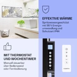 [Wiederverpackt] Wonderwall Air Art Smart Infrarotheizung Mit Bild Blatt -Klarstein 10037917 de 0004 logo