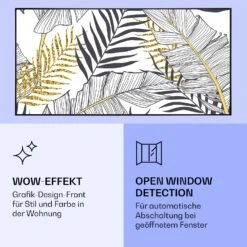 [Wiederverpackt] Wonderwall Air Art Smart Infrarotheizung Mit Bild Blatt -Klarstein 10037917 de 0006 logo