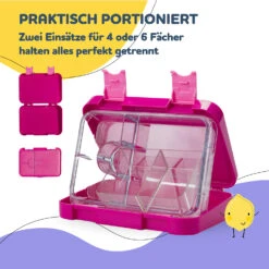 [Wiederverpackt] Schmatzfatz Junior Lunchbox Mit Fächern -Klarstein 10037942 de 0004 usp