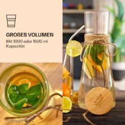 Glaskaraffe Mit Bambusdeckel 9 Glaskaraffe Mit Bambusdeckel -Klarstein 10038230 de 0003 logo