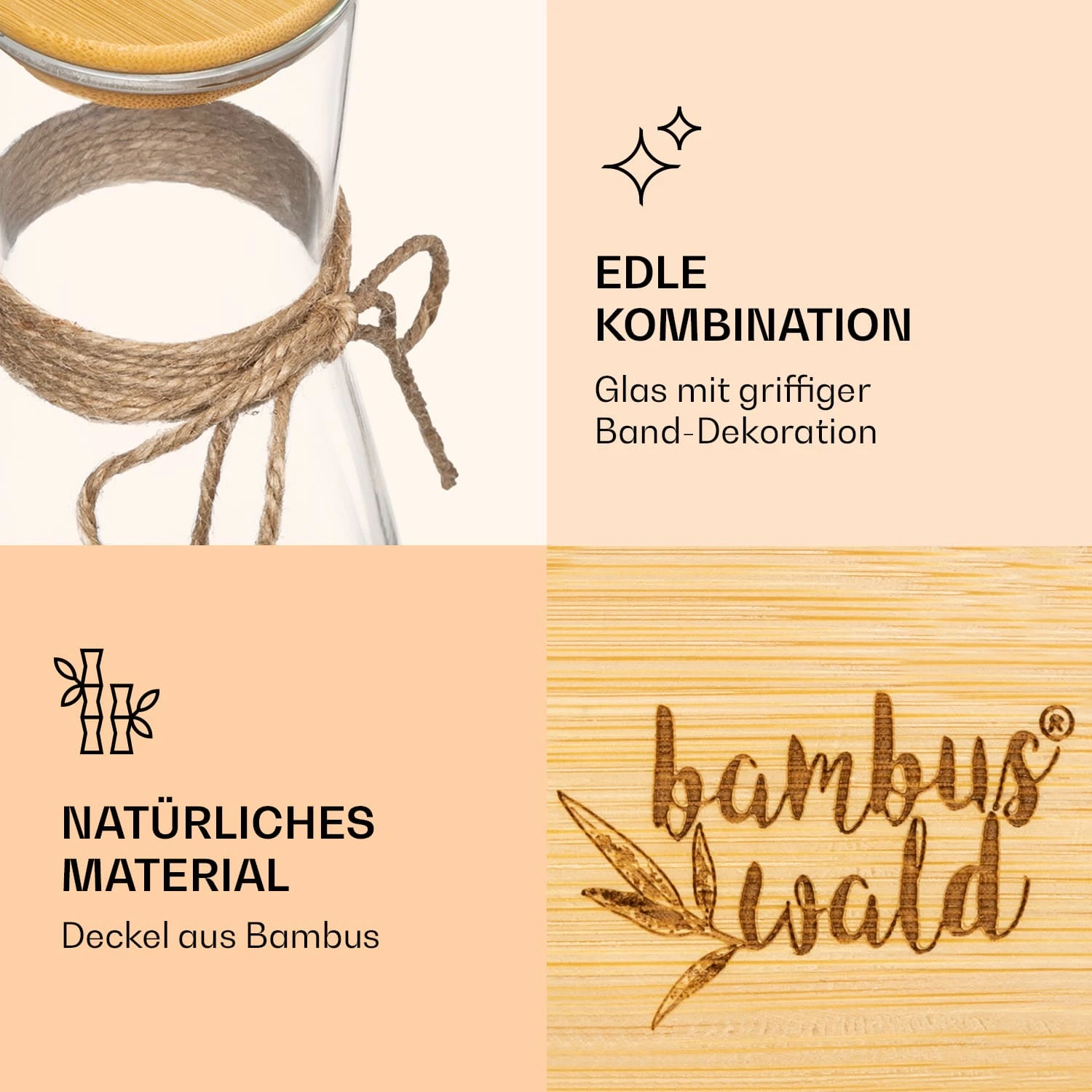 Glaskaraffe Mit Bambusdeckel 4 Glaskaraffe Mit Bambusdeckel – Bild 4