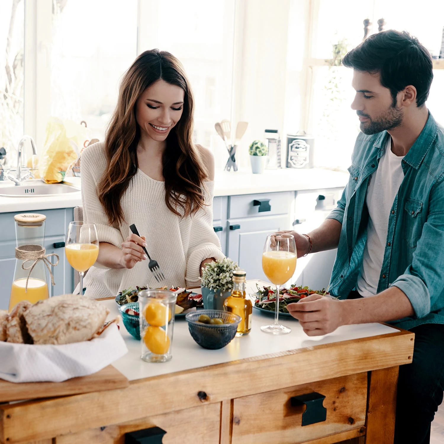 Glaskaraffe Mit Bambusdeckel 2 Glaskaraffe Mit Bambusdeckel – Bild 2